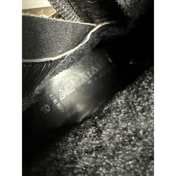 Aquatalia Black Leather Boots Women's Size 10 Made in Italy Shearling Lined EUC - Picture 9 of 9